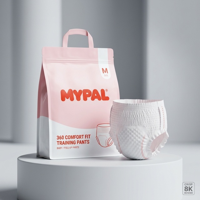 Product mockup of QY08 baby pants