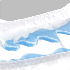 Diaper inner core absorbing blue liquid, rapid absorption leakproof absorbent core structure