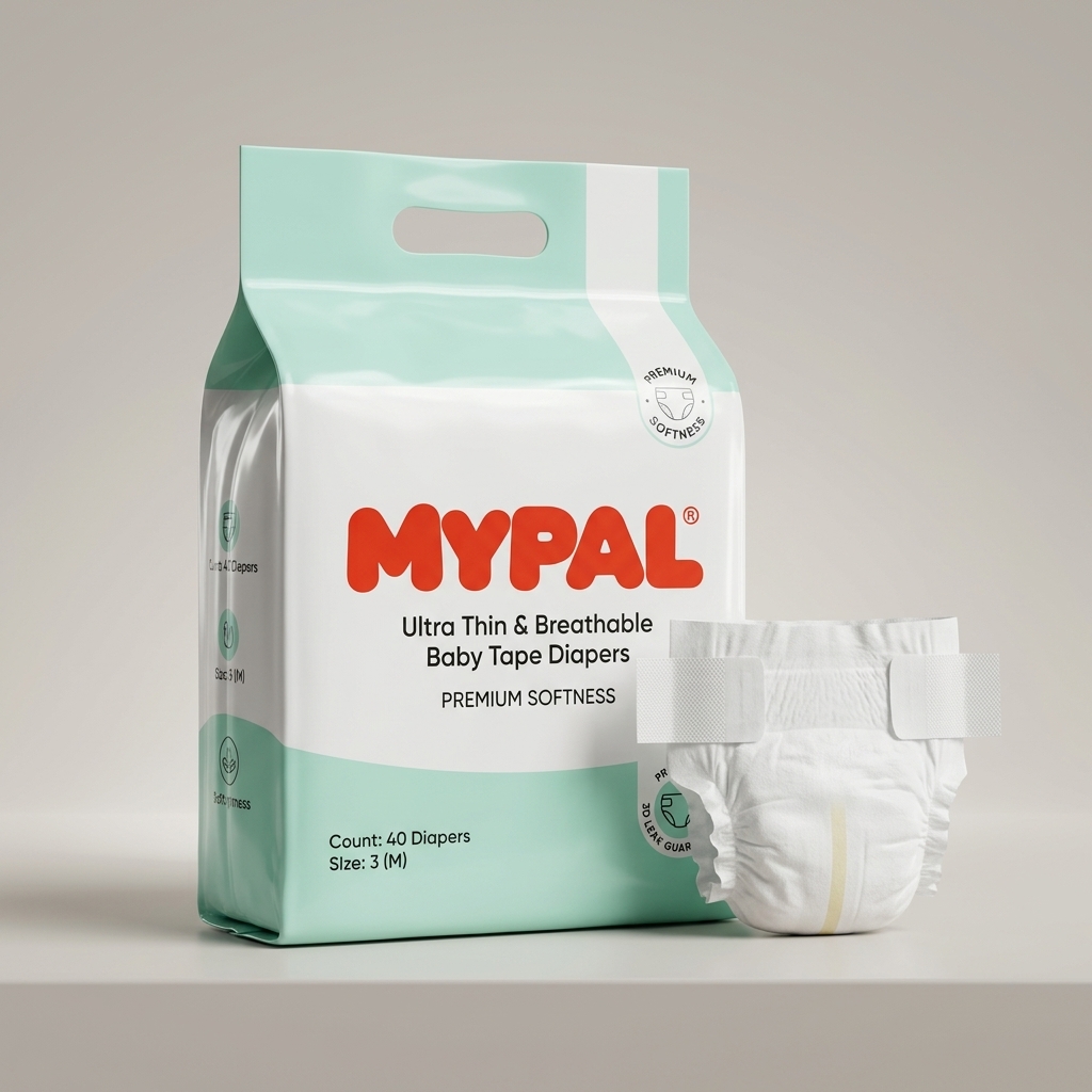 the detail of the baby diaper groove channel
