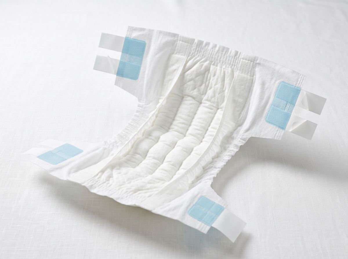 Clinical hospital grade heavy incontinence adult tabbed brief with double standing leg cuffs