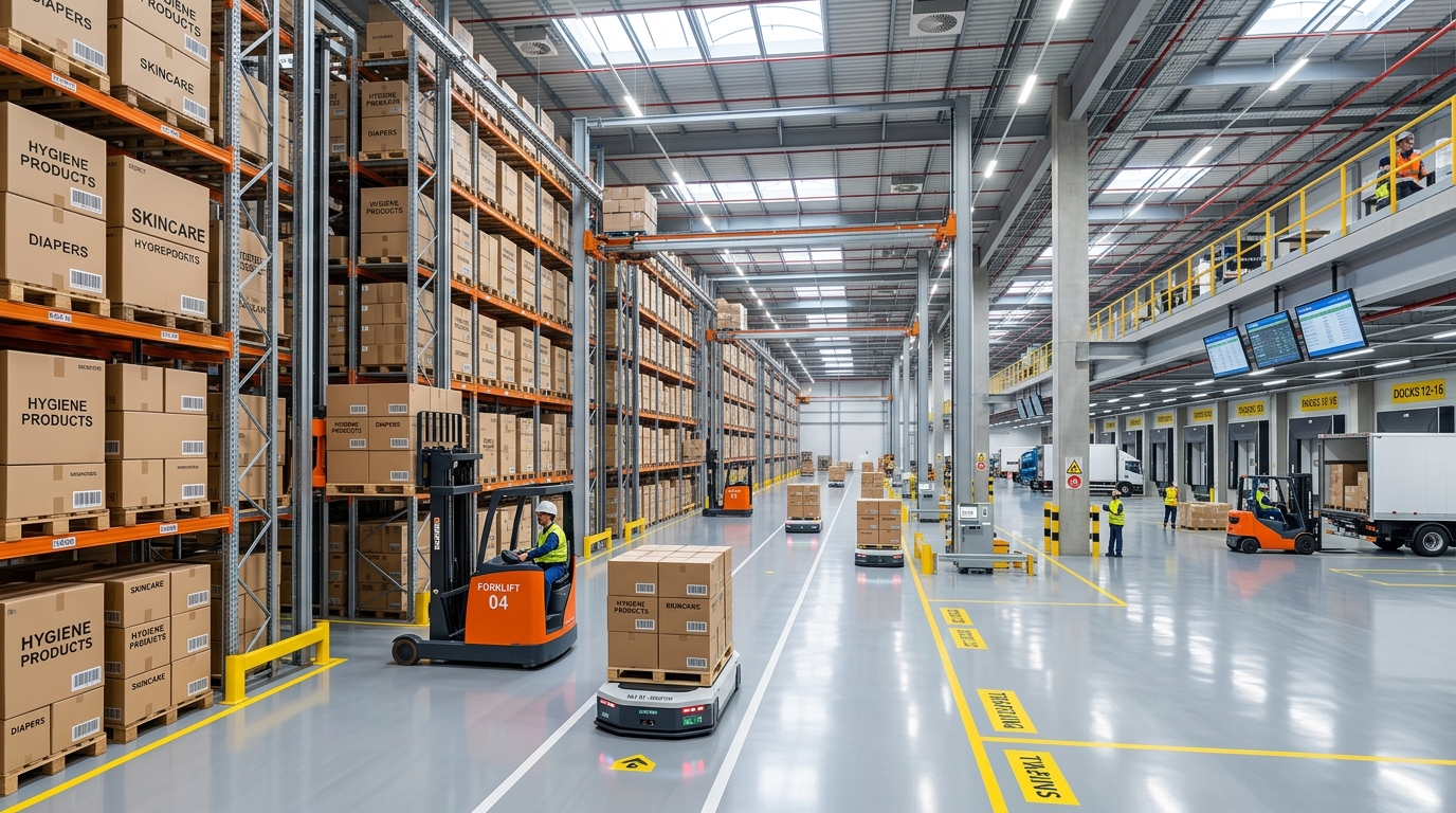 Smart AGV Warehouse & Direct Port Logistics