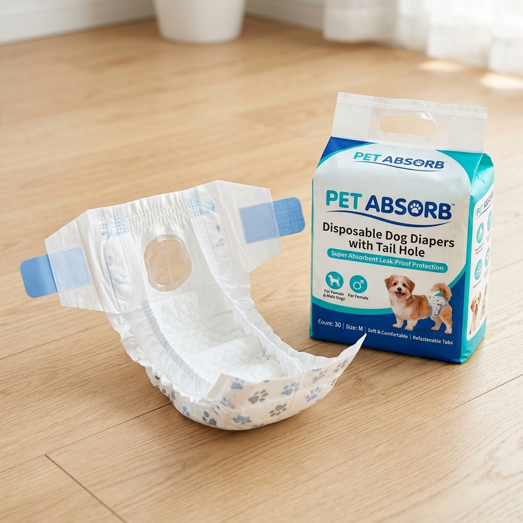 disposable pet diapers for female dogs with tail hole