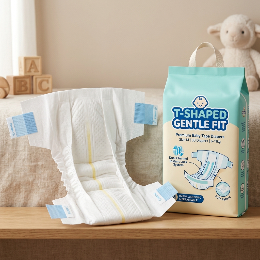 Product mockup of QY09 baby diapers