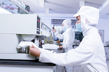 R&D technology and innovation laboratory — developing new absorbent core formulations and material combinations for OEM diaper products