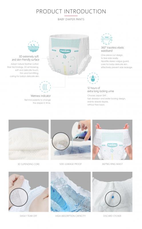 Private Label Diaper Manufacturer Disposable Palmbaby Training