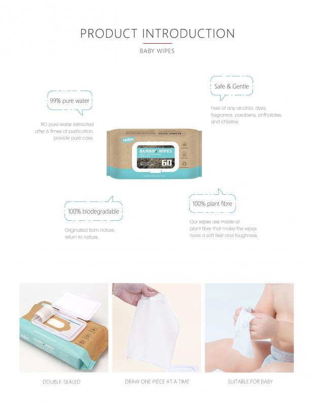 Wet Wipes Manufacturer Biodegradable Bamboo Wipes Eco Fragrance