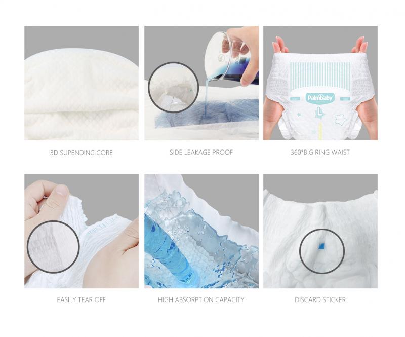 Private Label Diaper Manufacturer Disposable Palmbaby Training