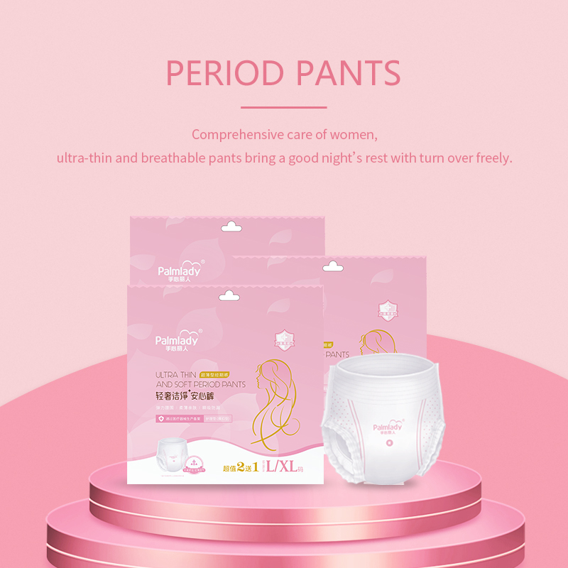 Sanitary Napkin Brand Manufacturers Ultra Thin and Soft Period Pants Care Lady