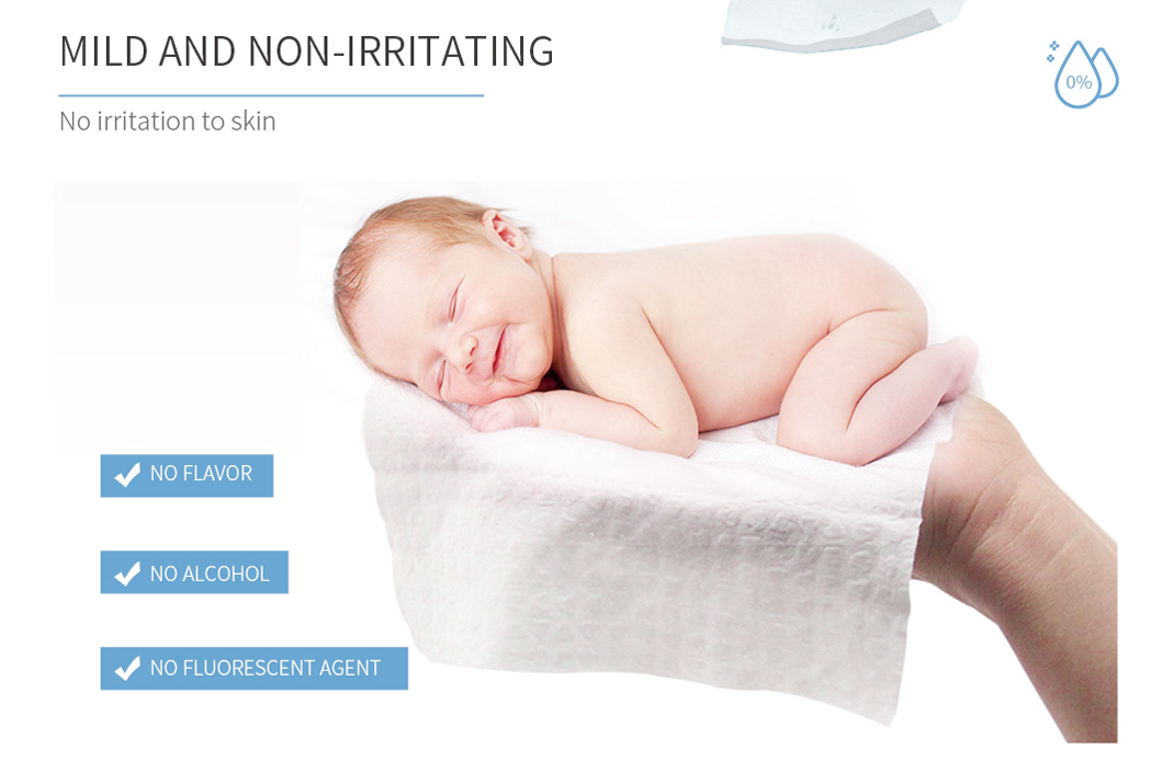 Wet Wipes Manufacturer 99% Pure Water Wipes big size soft skin care