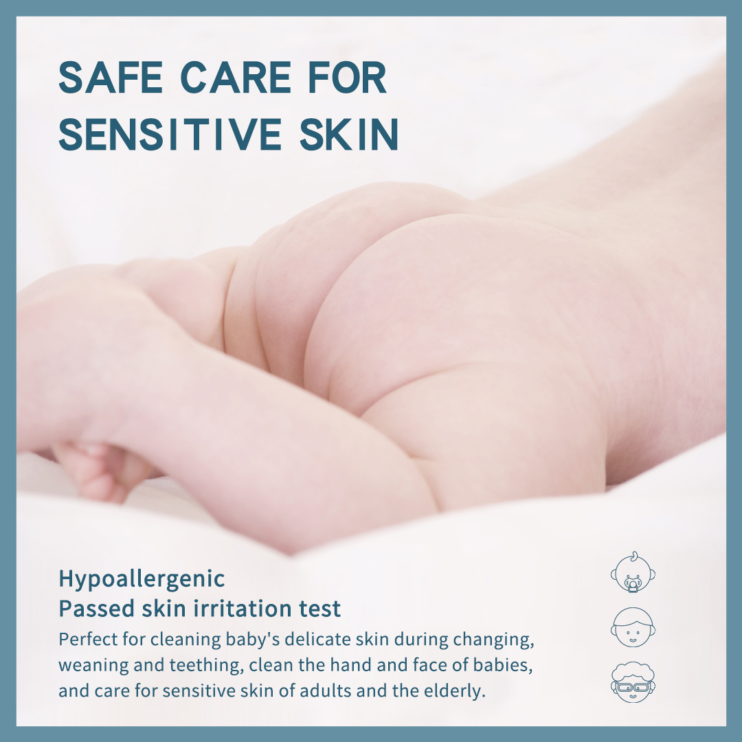 Wet Wipe Manufacturer 100% Bamboo fiber Baby Wipes Soft Care Pure