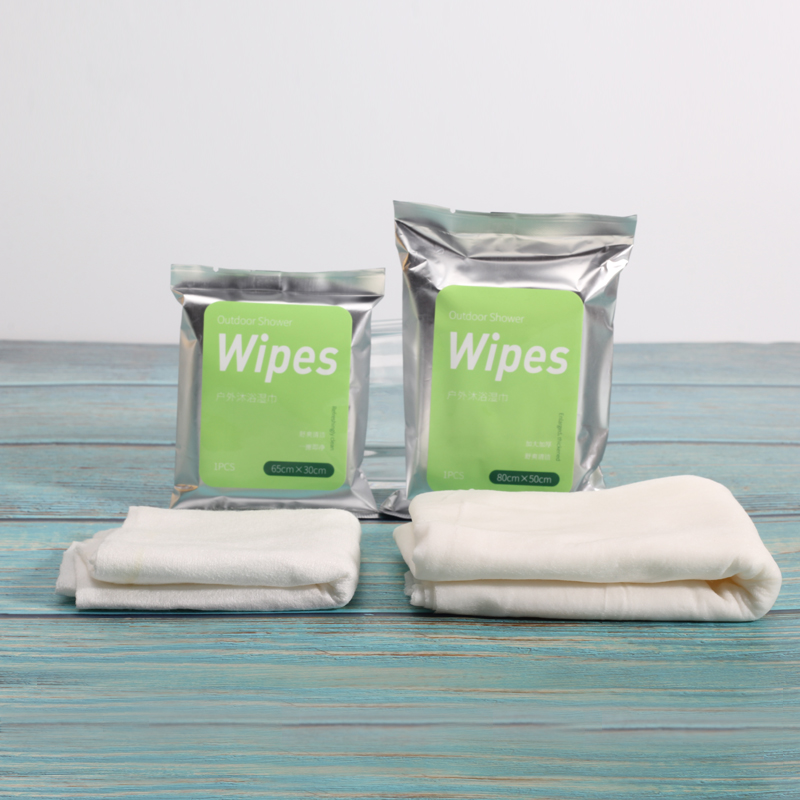 Wet wipes suppliers organic bamboo fibre outdoor shower wipes