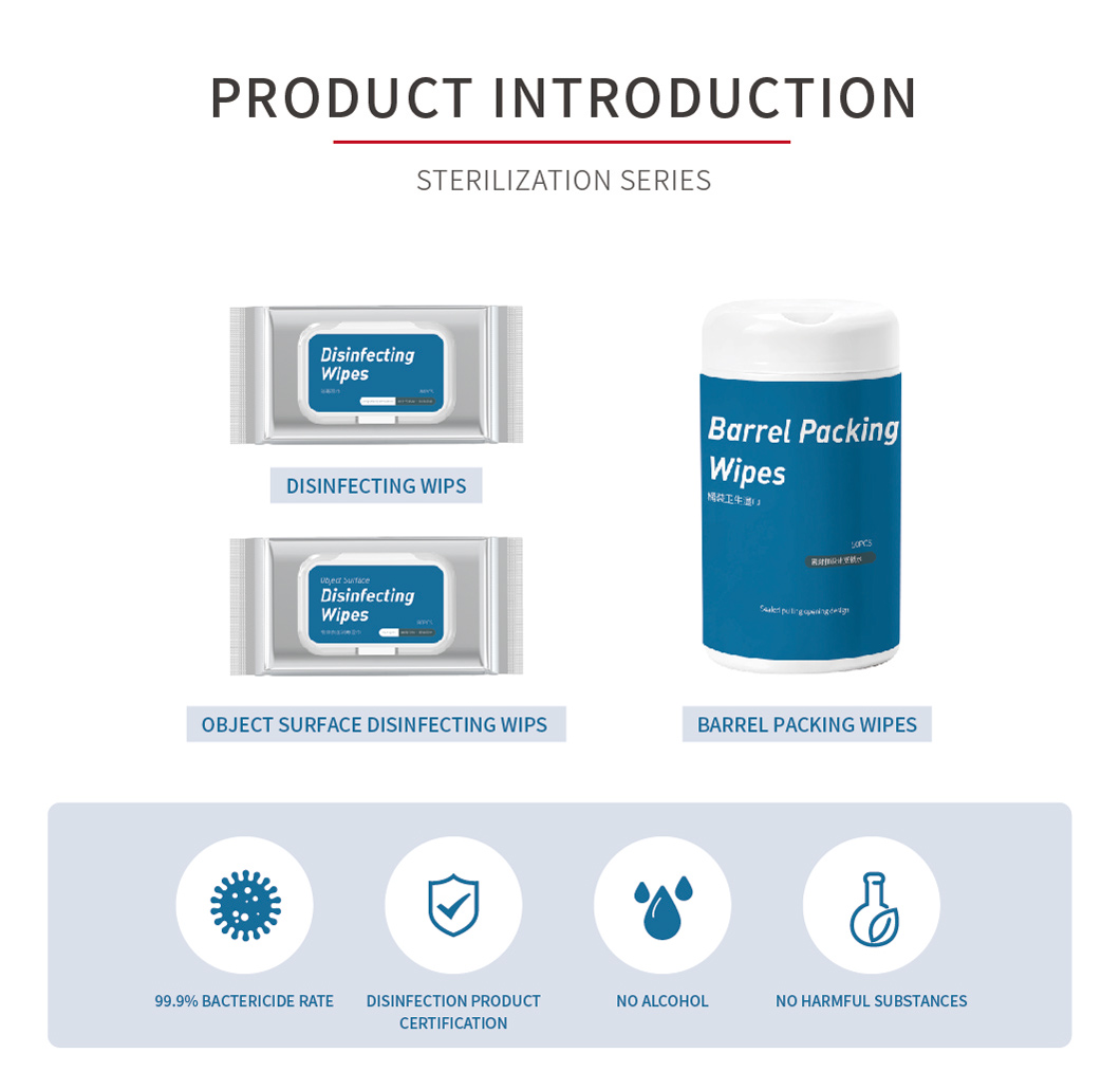 Flushable Wet Wipes Manufacturer Sterilization Series Wipes