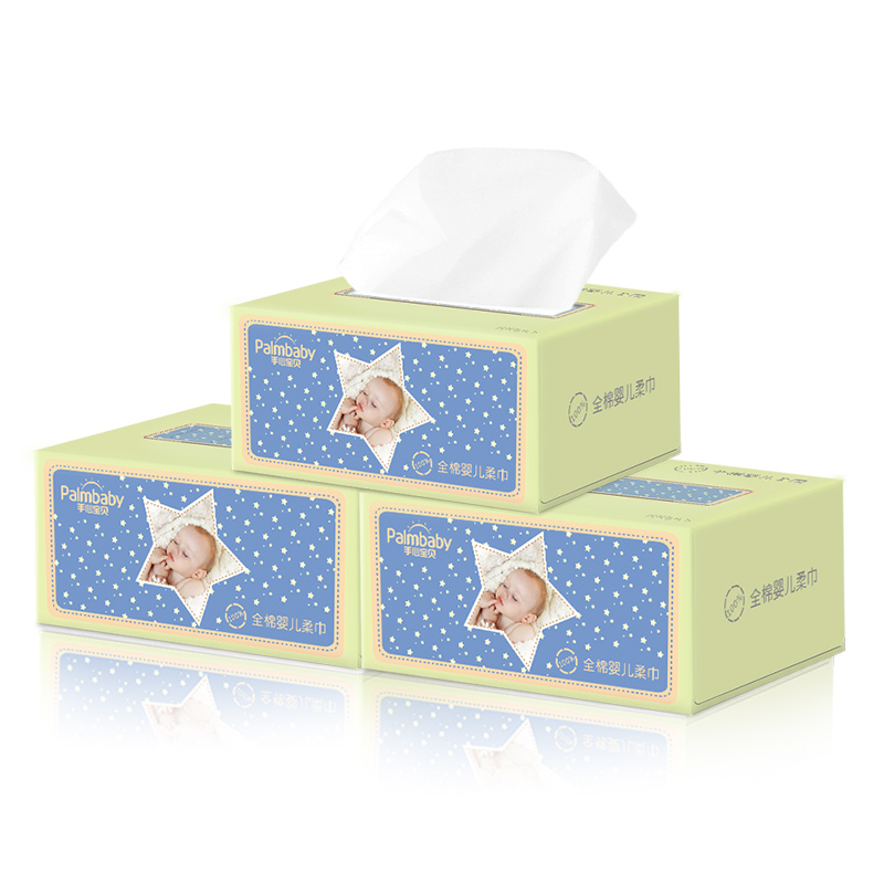 Delicate and smooth touch baby cotton wipes dry wipes - OEM Dry Tissue