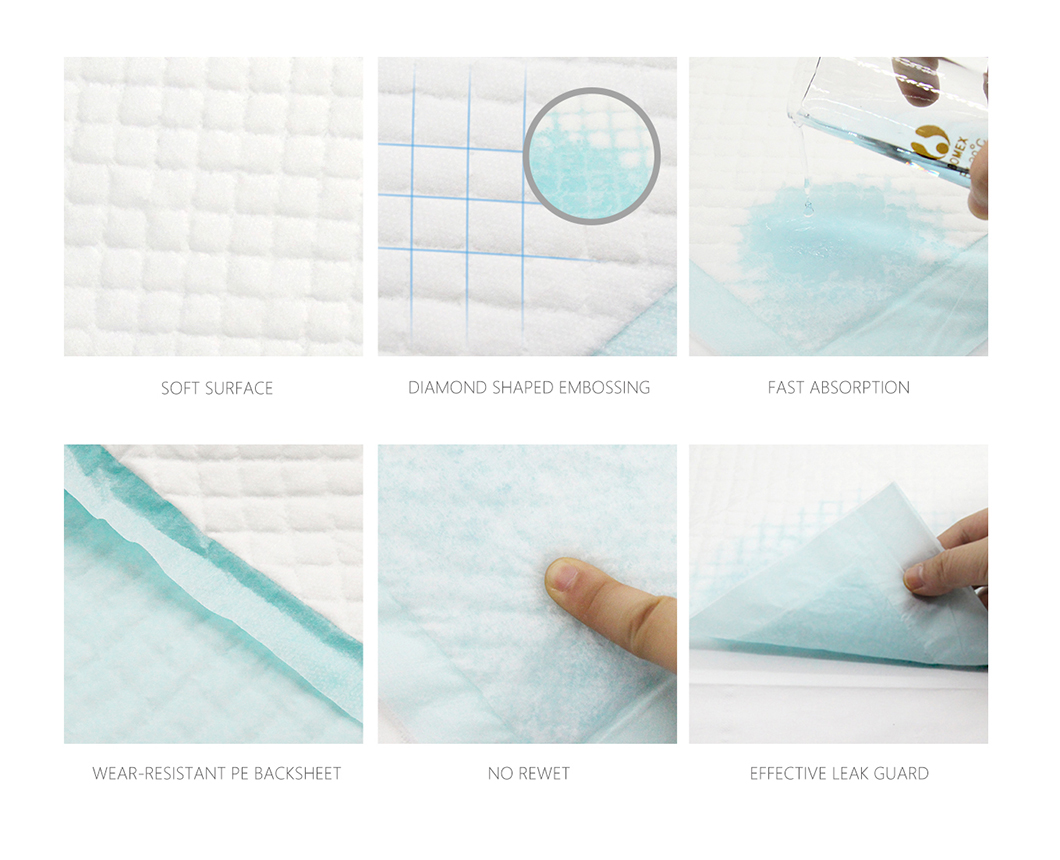 Factory direct 5 layer SAP underpad disposable underpad