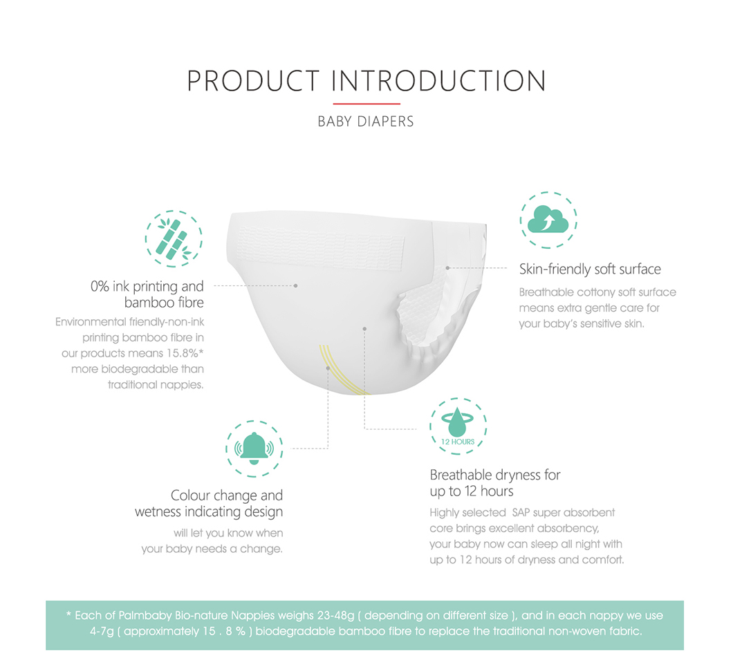 Organic Natural Disposable Baby Diaper Manufacturer with Mass Absorbency