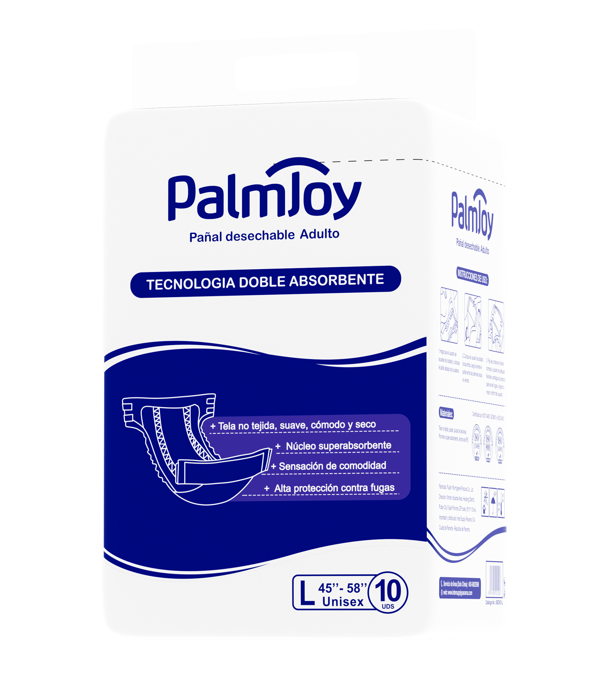 High Absorbency Palmjoy Adult Diapers Adult Incontinence Briefs - OEM Adult Diapers
