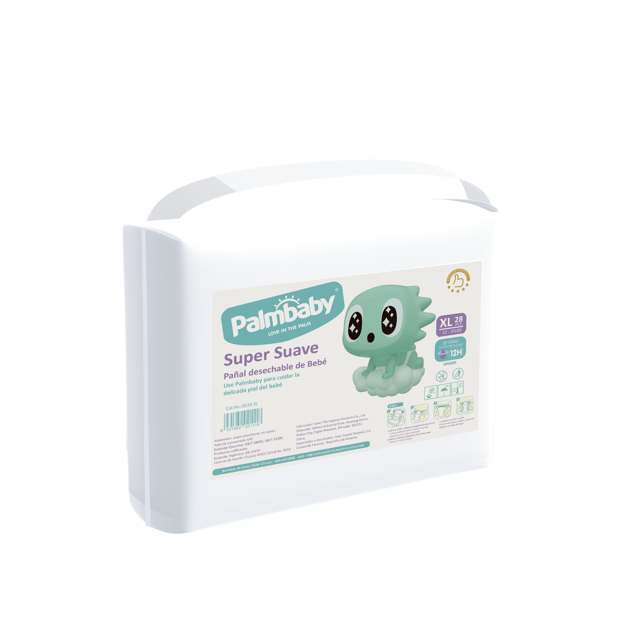 Palmbaby Disposable Baby Diaper Manufacturer SK18 Premium Quality Ultra Thin
